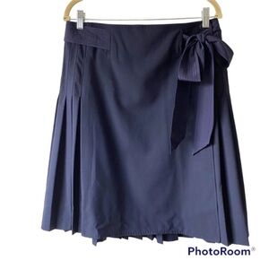 Tory Burch Mcentee Navy Wool Pleated skirt, NWT, size 10